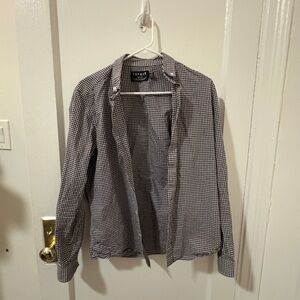 Topman Monochrome Houndstooth Shirt